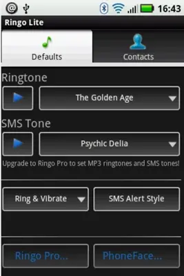 Ringo Ringtones and Text Alerts android App screenshot 1